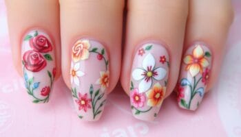 Unhas Decoradas com Flores: Inspirações Românticas