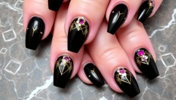 Unhas em Gel Preta: Elevando o Estilo