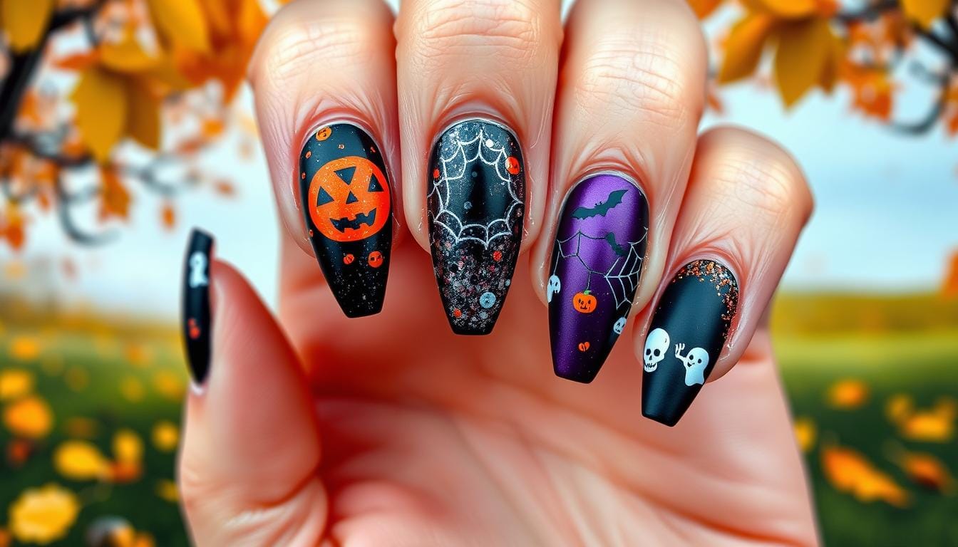Como fazer unhas halloween