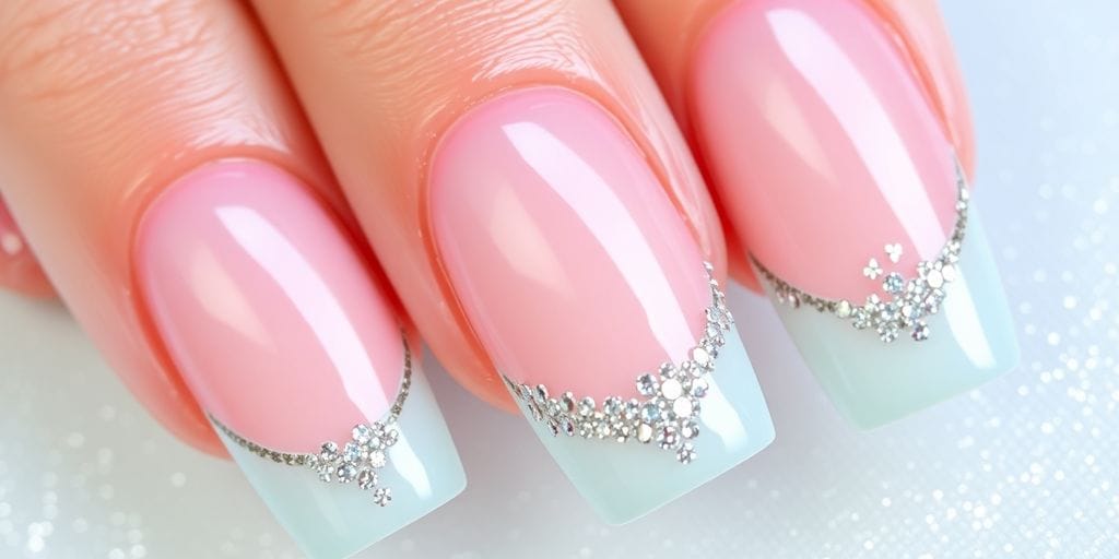 Unha Encapsulada Unhas de Gel Decoradas Francesinha