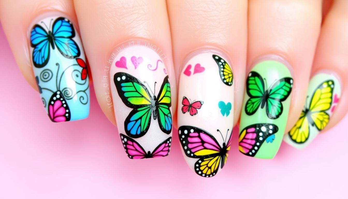 Unhas Decoradas Borboletas