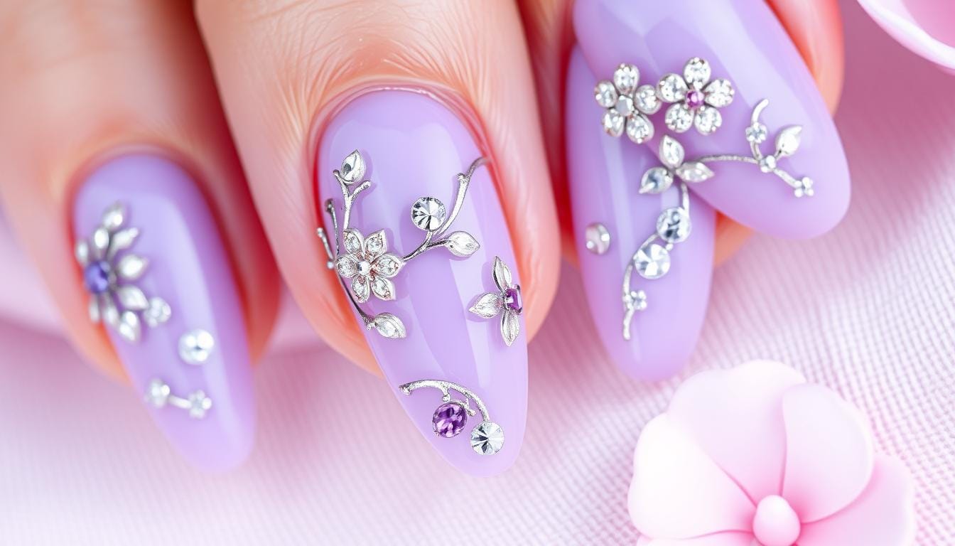 Unhas Decoradas Lilas