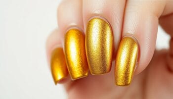 Como Fazer Unhas Douradas Foscas em Casa
