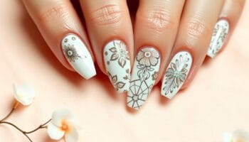 Unhas brancas com desenhos elegantes para você arrasar
