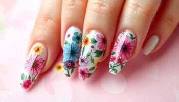 Unhas com adesivos de flor: 5 ideias para decorar