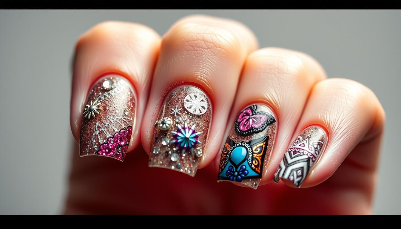 Unhas com efeito 3D