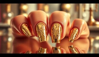 Unhas cromadas douradas: dicas para fazer em casa