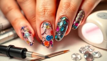 Unhas decoradas banho de gel: dicas para fazer em casa