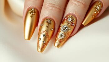 Unhas dourado brilhante: dicas para um visual perfeito