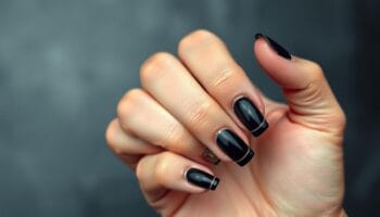 Unhas francesinha preta: elegância na ponta dos dedos