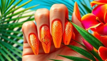 Unhas laranja neon: tendência vibrante para o verão