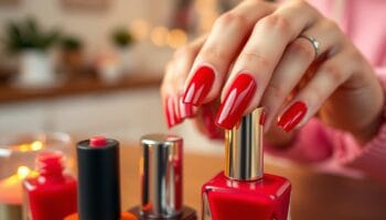 Unhas vermelho cereja intensas: como fazer em casa