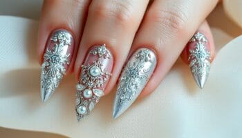 Ideias lindas de unhas prateadas para você arrasar