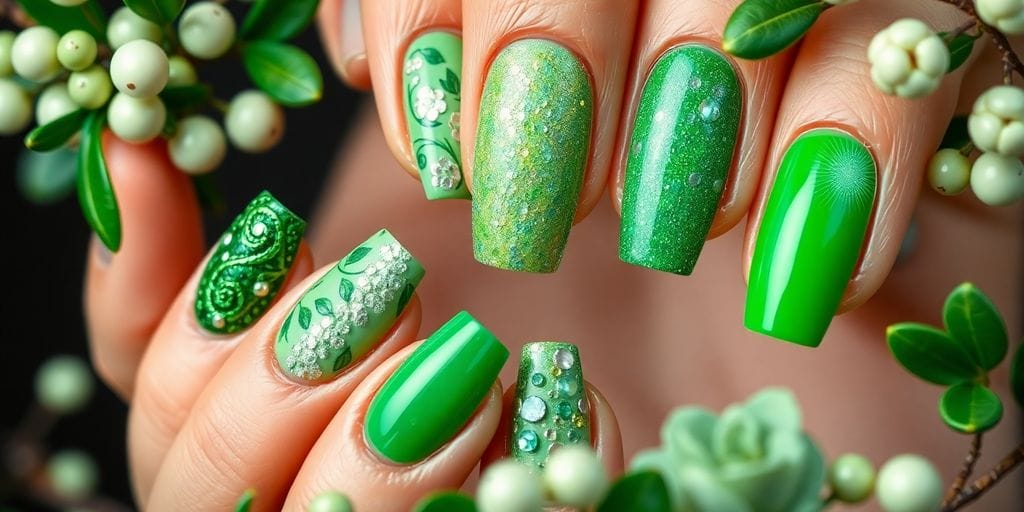 Unhas Decoradas Verde