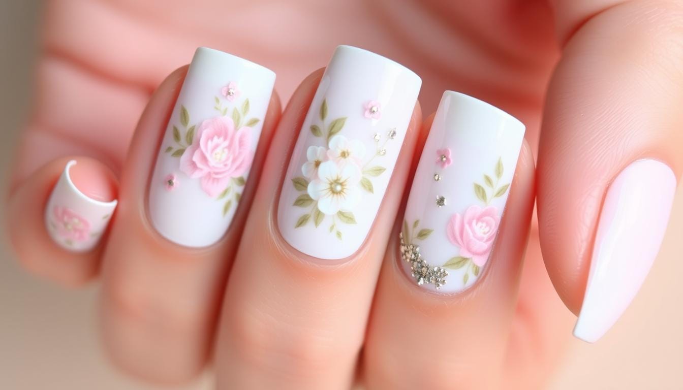 unhas decoradas clarinhas