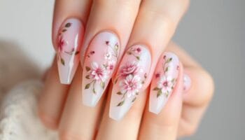 Minhas unhas delicadas e elegantes em gel