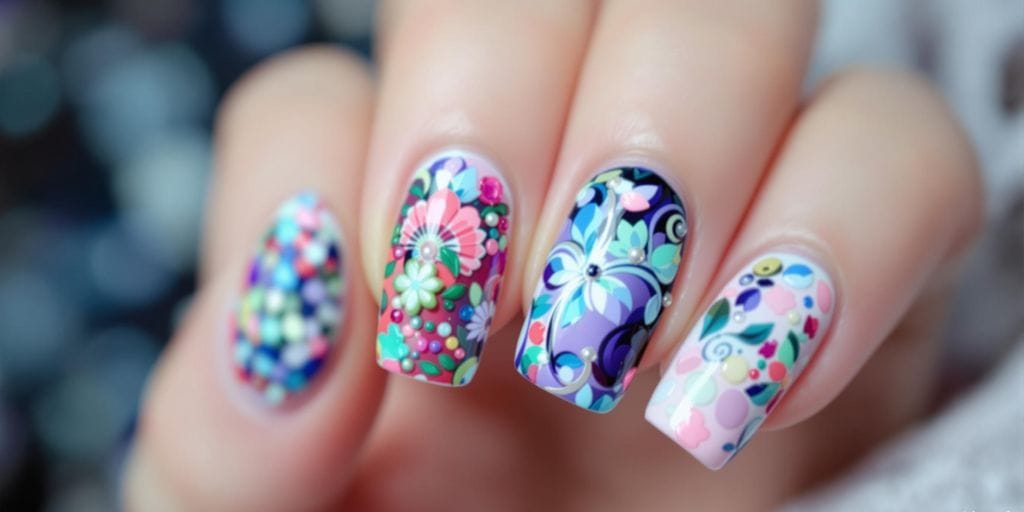 Unha de Gel Decorada