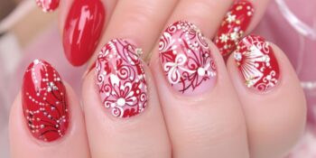 Unhas Decoradas Cereja Vibrante: Charme em Destaque