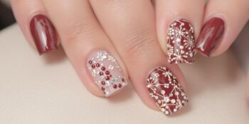Unhas Decoradas Marsala Elegante: Sofisticação para Suas Mãos