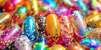 Unhas Decoradas com Efeito Espelhado: Brilho e Glamour