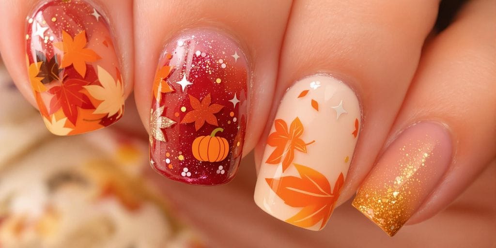 Unhas Decoradas para Outono