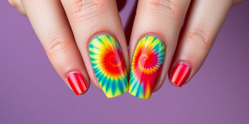 Unhas Tie-Dye