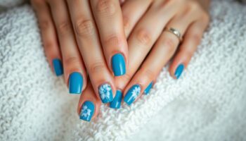 Eu Decoro Minhas Unhas com Azul Hortênsia