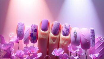 Unha decorada roxa: Aprenda a criar este look em casa