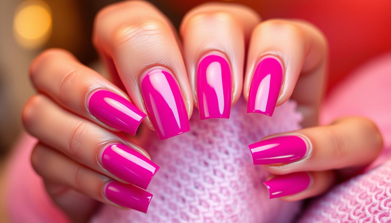 Unhas Decoradas Magenta Poderoso