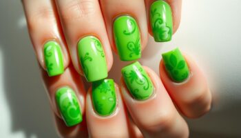 Unhas Decoradas Verde Esperança: Frescor e Sofisticação