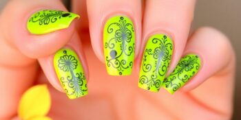 Unhas Decoradas Verde-Limão: Ousadia e Energia