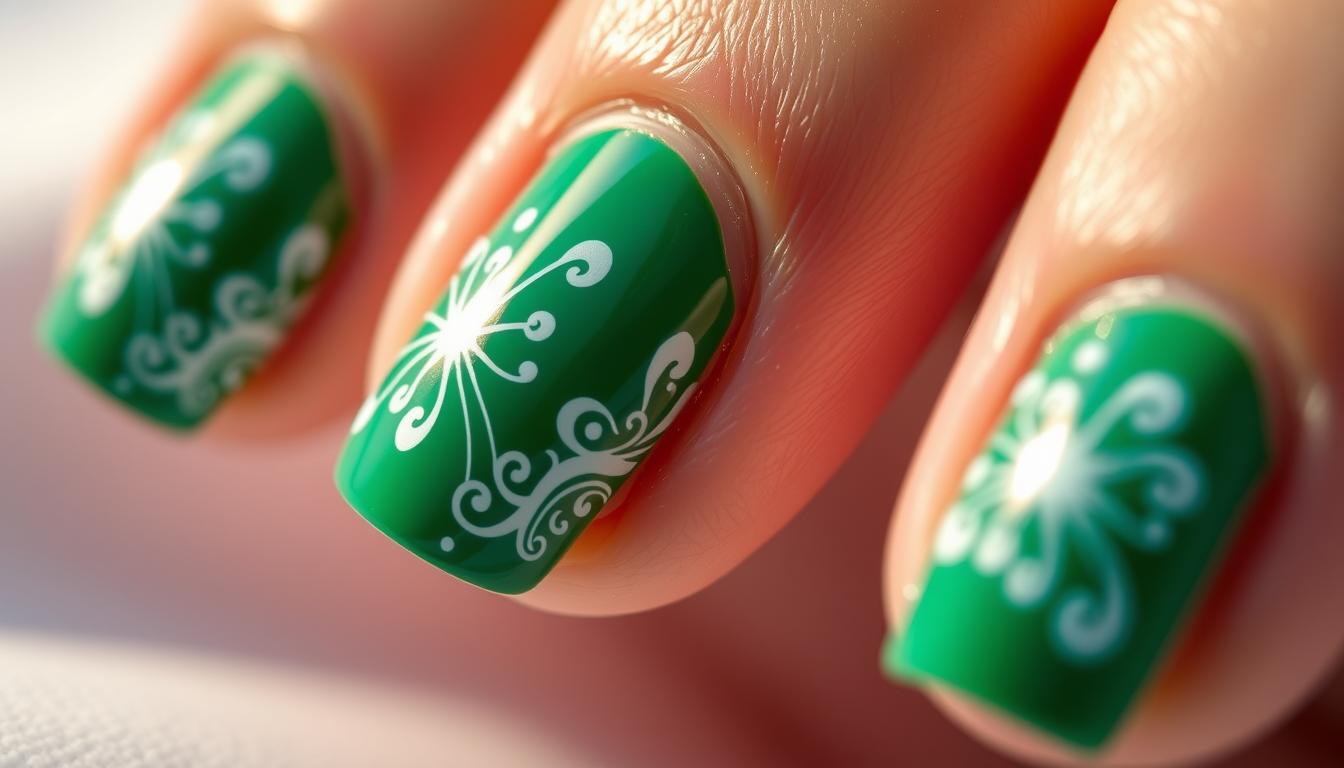 Unhas Verde e Branca
