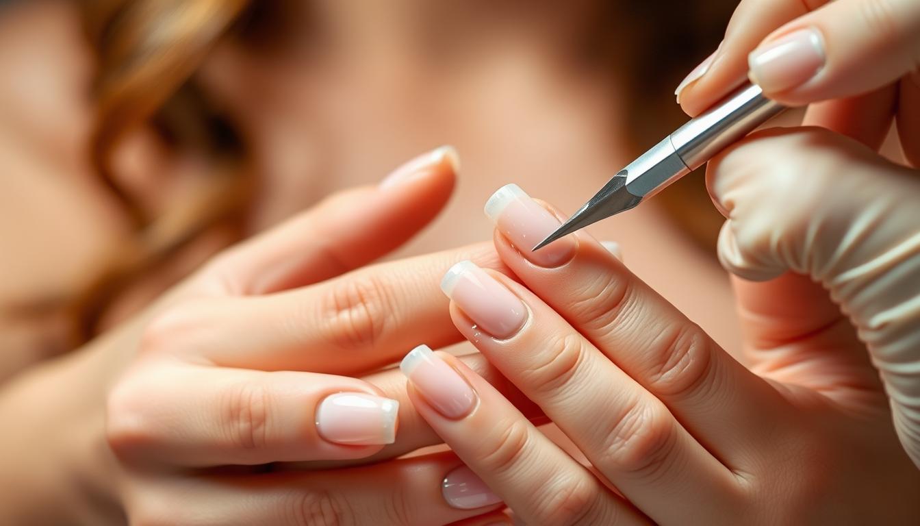 Alongamento de unhas fibra de vidro